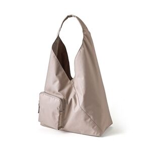 MUJI Japan Rare Water Repellent One Shoulder Bag Greige Minimalist Hobo NWOT